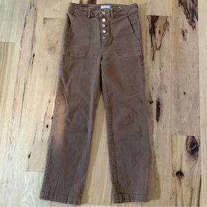 DL1961 Jerry High Rise Straight Pants in Warm Caramel